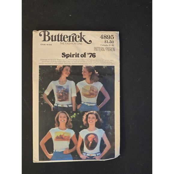 Vintage Buttrick 1976 "Spirit of 76" Bicentennial Iron-On Transfers Unused - Picture 1 of 6